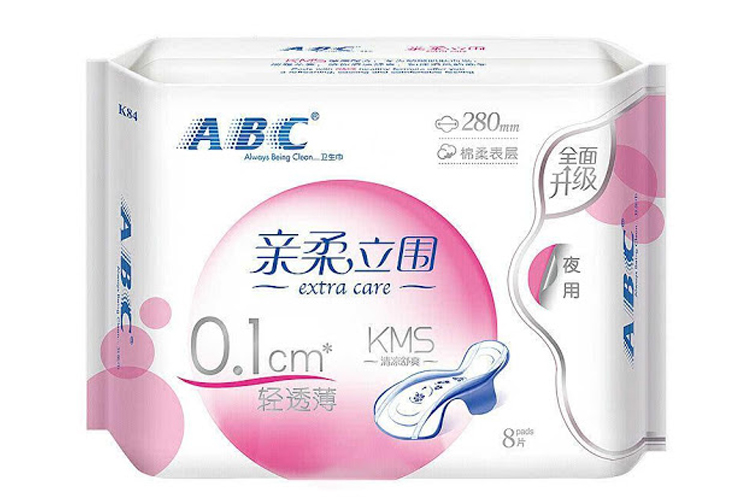 ABC夜立棉卫生巾 K84 8片